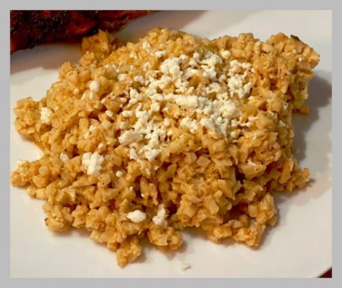 Elote seasoning creamy cauliflower rice - TastyAZ